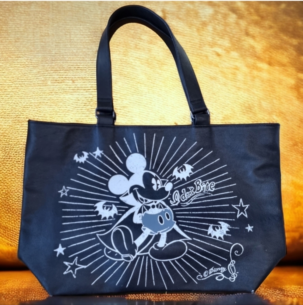Disney Halloween Vampire Mickey "I Don't Bite" Large Tote Bag